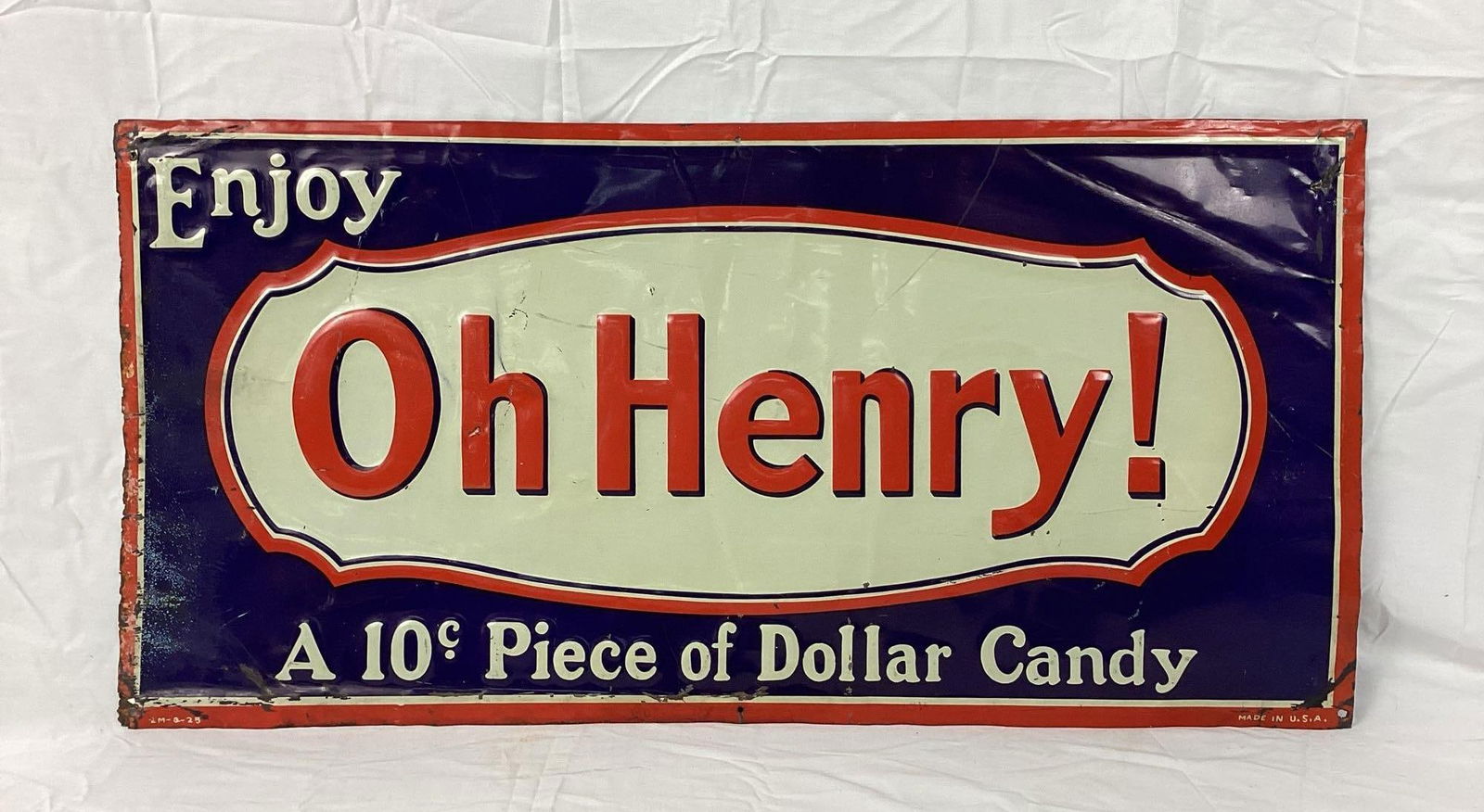 Early O'Henry Candy Embossed Sign (1 of 4)