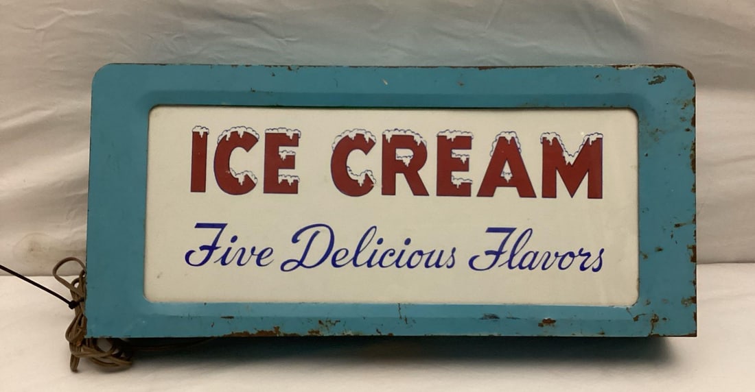 Ice Cream "Five Delicious Flavors" Lighted Sign (1 of 6)