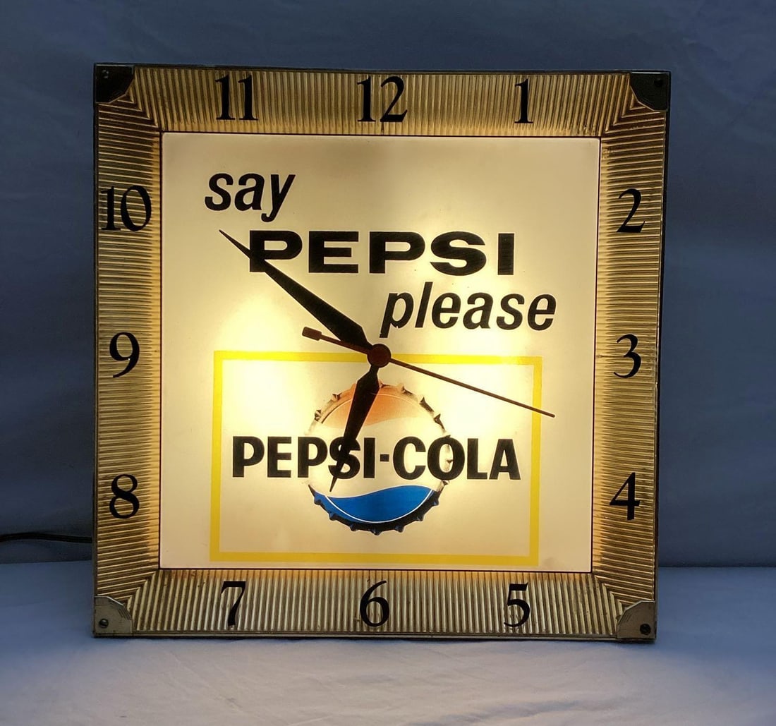 Say Pepsi Please Lighted Clock (1 of 7)