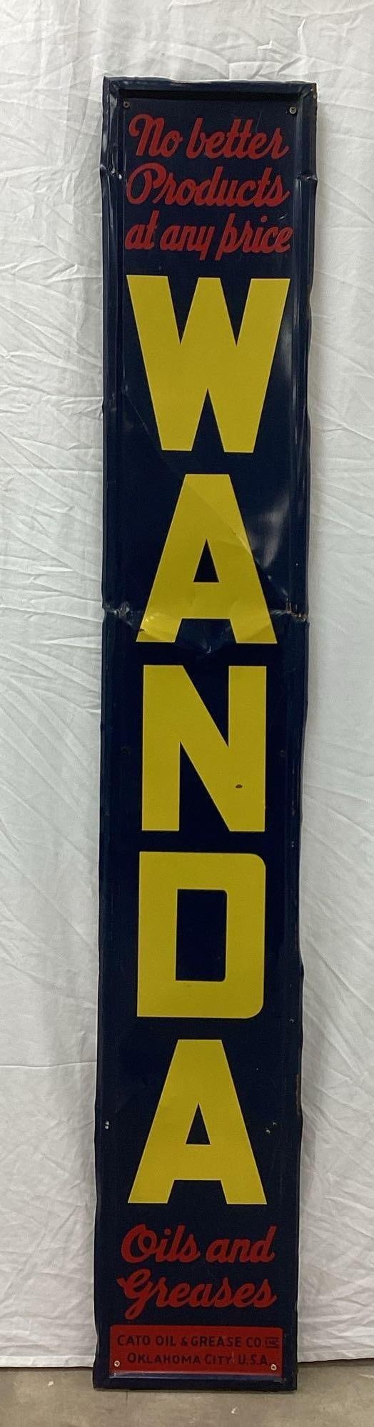 Wanda Oils & Greases Vertical Sign (1 of 3)