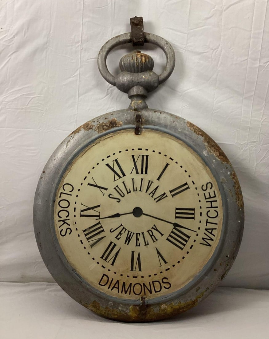 Sullivan Jewelry Cast Iron Pocket Watch Trade Sign (1 of 6)