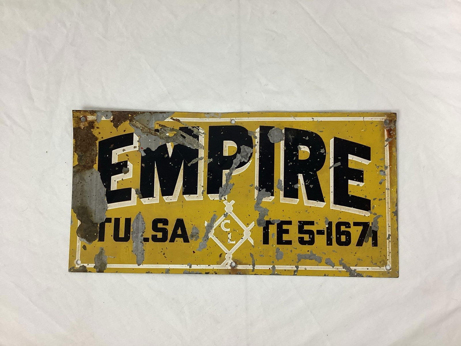 Early Tulsa, Oklahoma Empire Fence Sign (1 of 2)