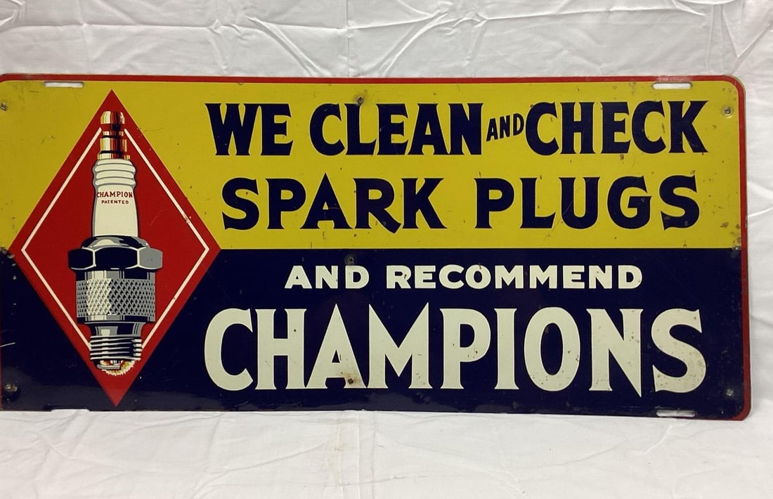 Champion Spark Plug Metal Sign (1 of 2)