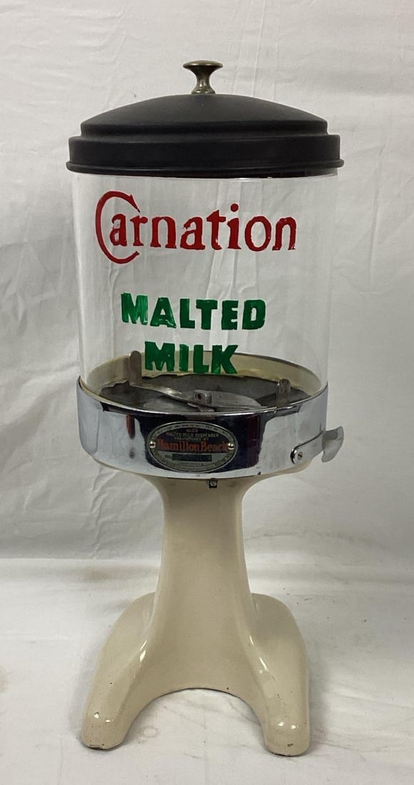 1927 Hamilton Beach Carnation Malted Milk Dispenser w/ Porcelain Base (1 of 5)