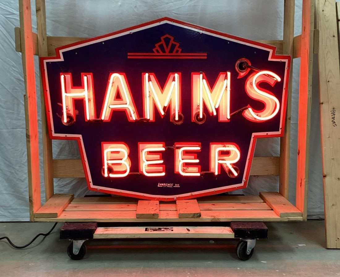 Hamm's Beer Porcelain Neon Sign (1 of 5)