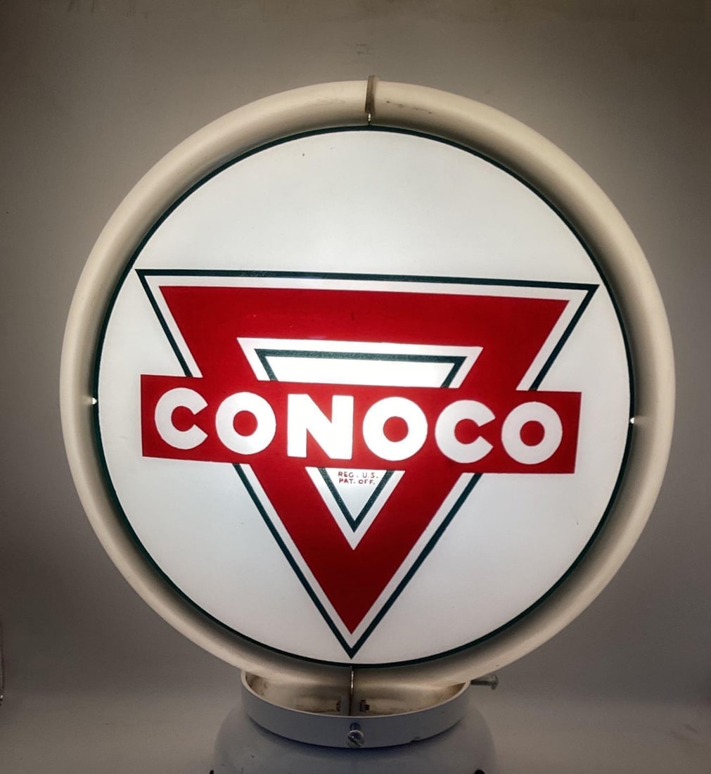 Conoco Gasoline Pump Globe w/ Green Triangle (1 of 10)