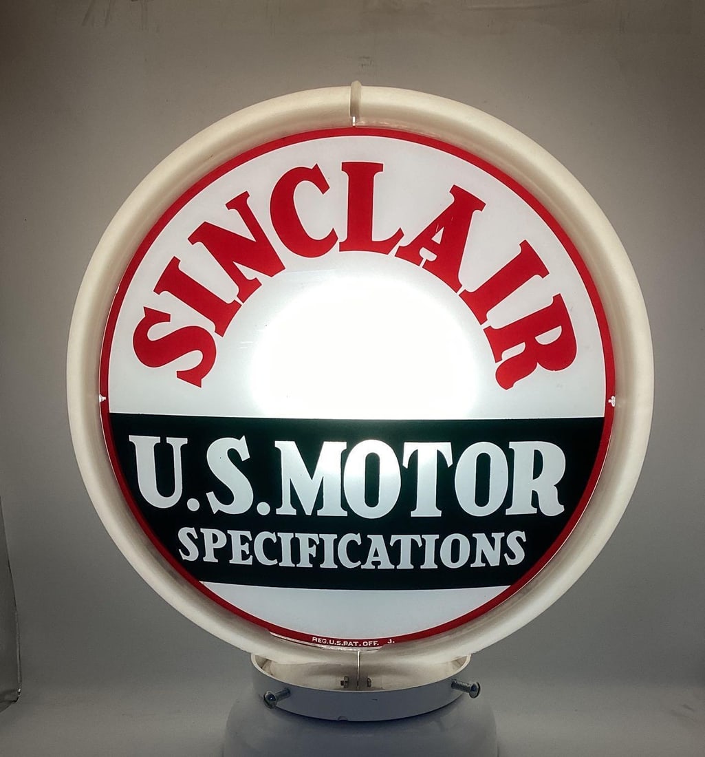 Sinclair U.S. Motor Specifications Gasoline Pump Globe (1 of 10)