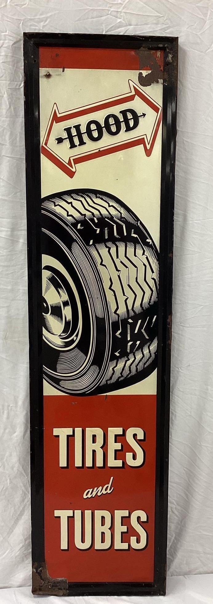Skelly Hood Tires & Tubes Vertical Metal Sign (1 of 6)