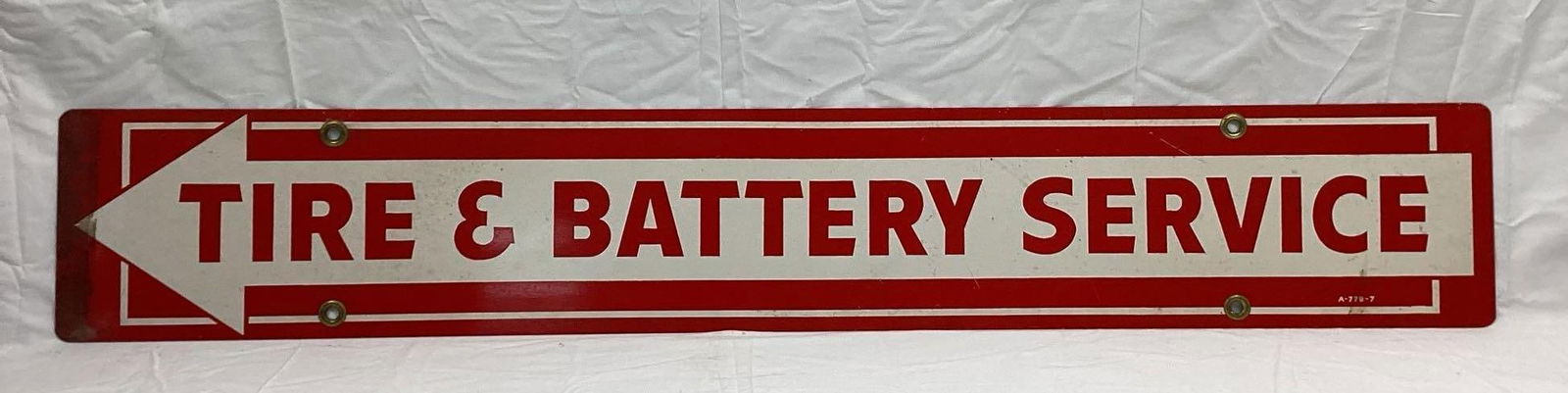 Tire, Battery & Service Double Sided Arrow Sign (1 of 3)