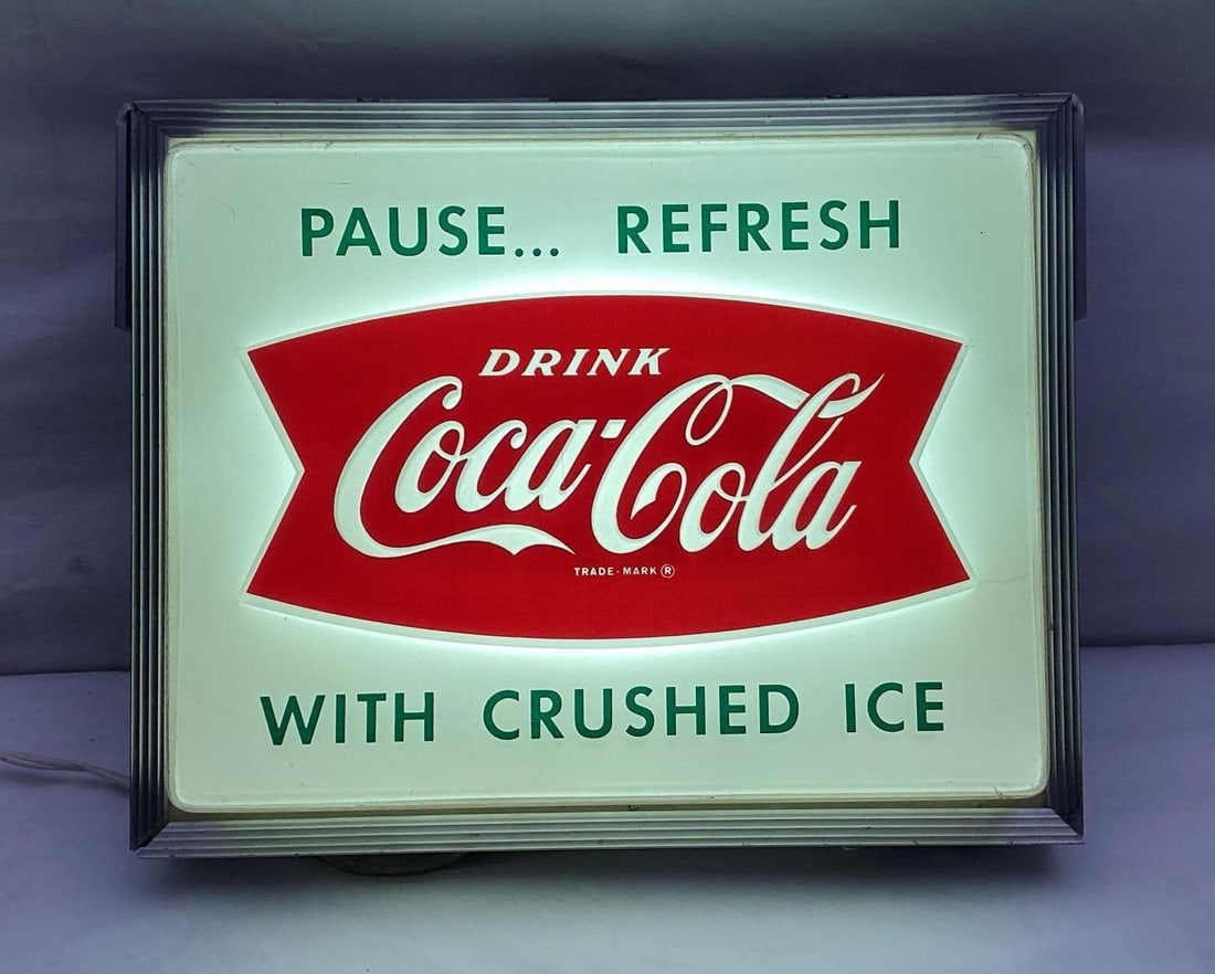 Pause Refresh Drink Coca-Cola Lighted Sign (1 of 5)