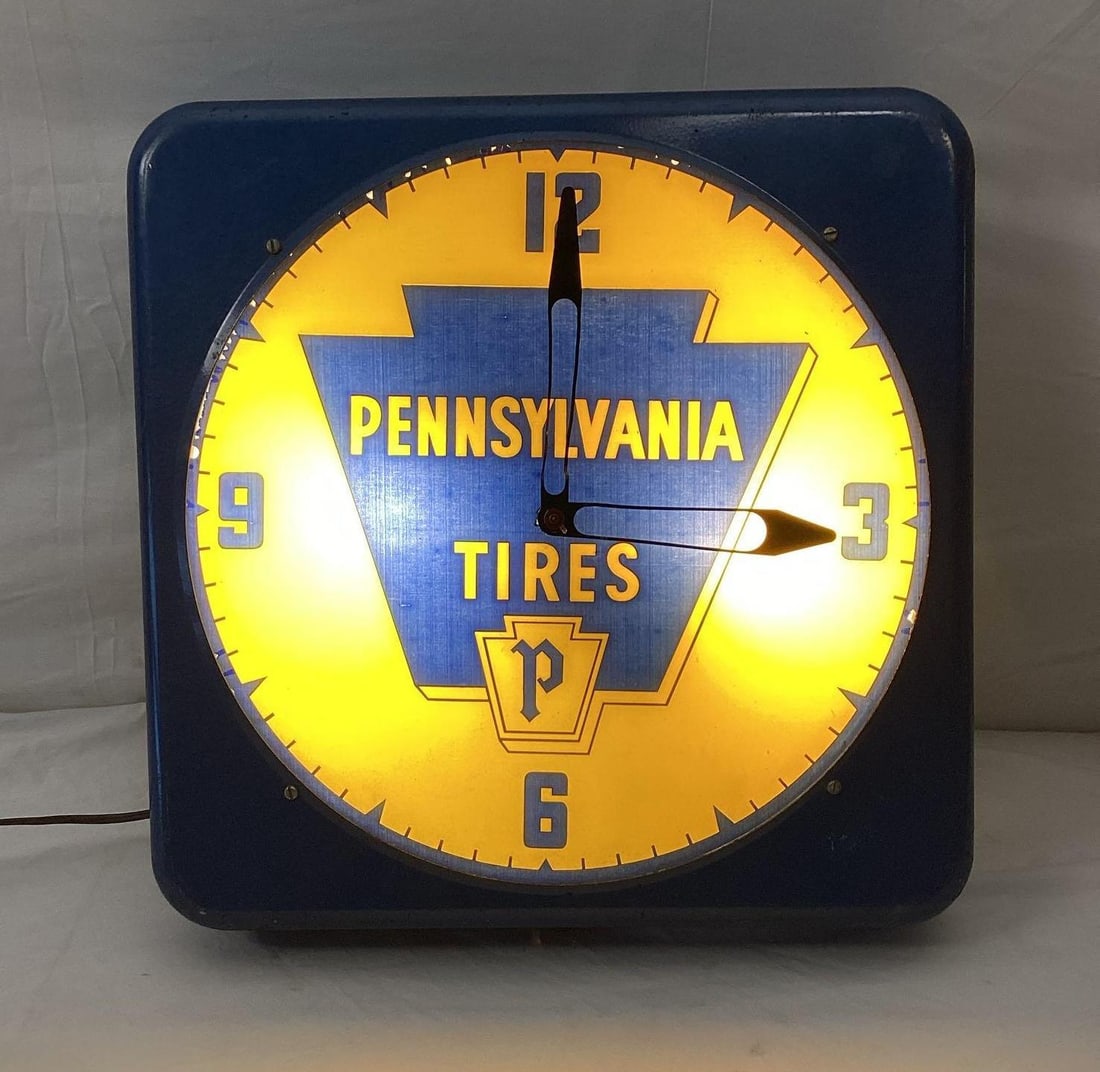 Pennsylvania Tires Lighted Clock (1 of 8)