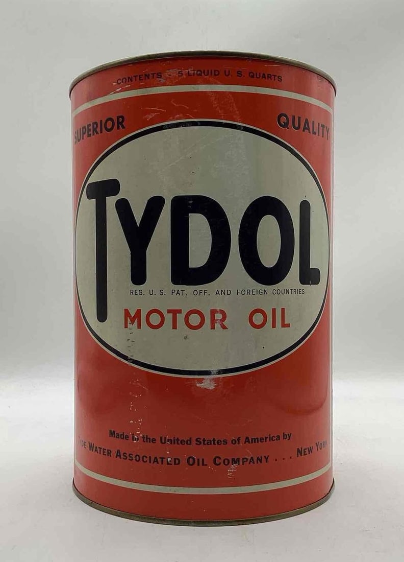 1930's Tydol Five Quart Oil Can NOS (1 of 6)