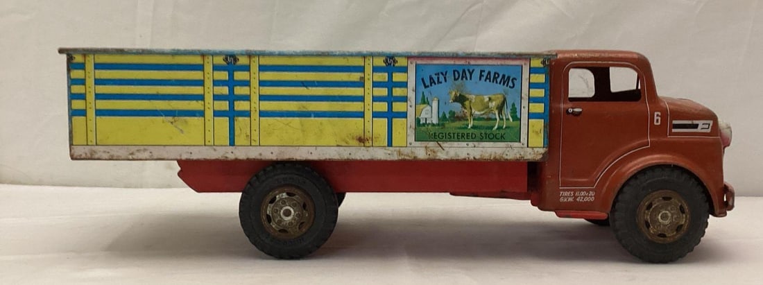Marx Lazy Day Farms Metal Truck: Marx Lazy Day Farms Metal Truck. Measures 18 x 5.5 x 6