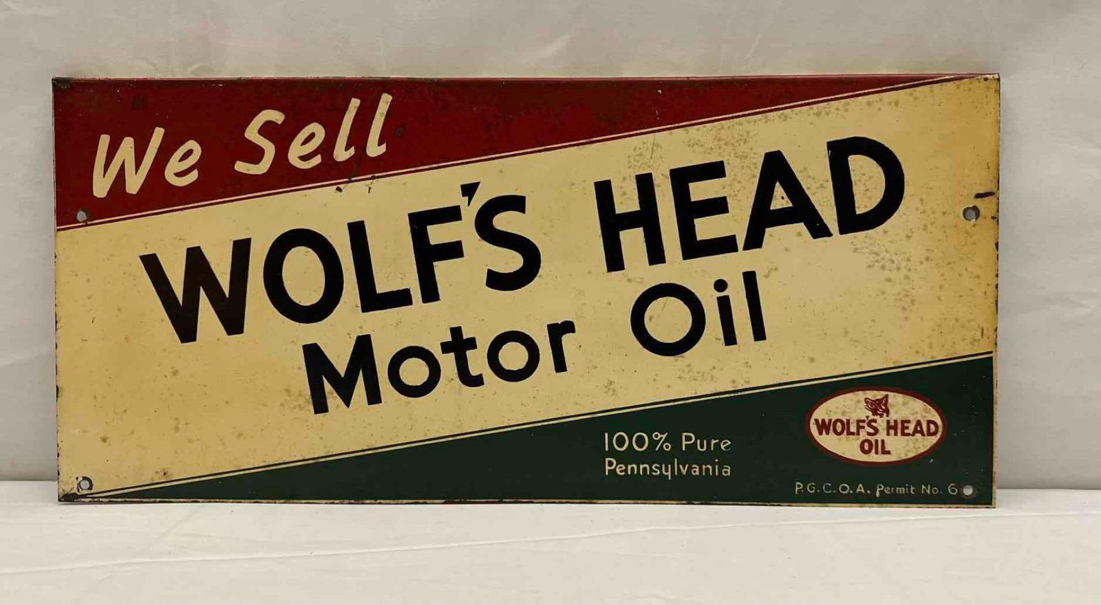 We Sell Wolf's Head Oil Rack Sign (1 of 3)
