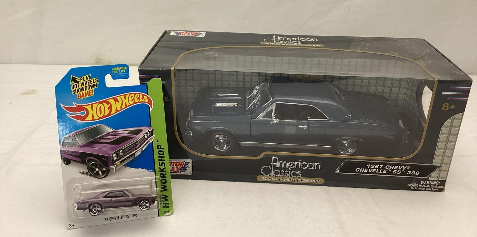 1967 Chevelle Scale Model Car and Hotwheel (1 of 2)