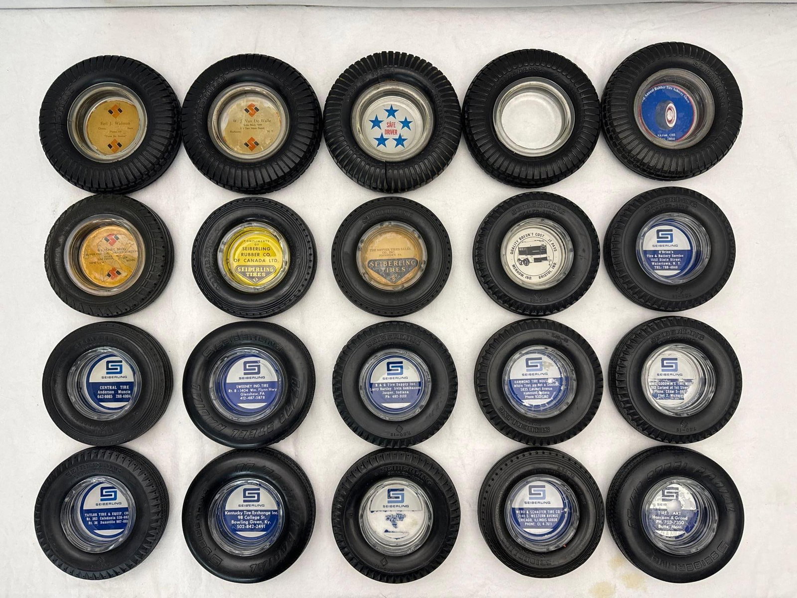(20) Seiberling Tire Ashtrays (1 of 20)