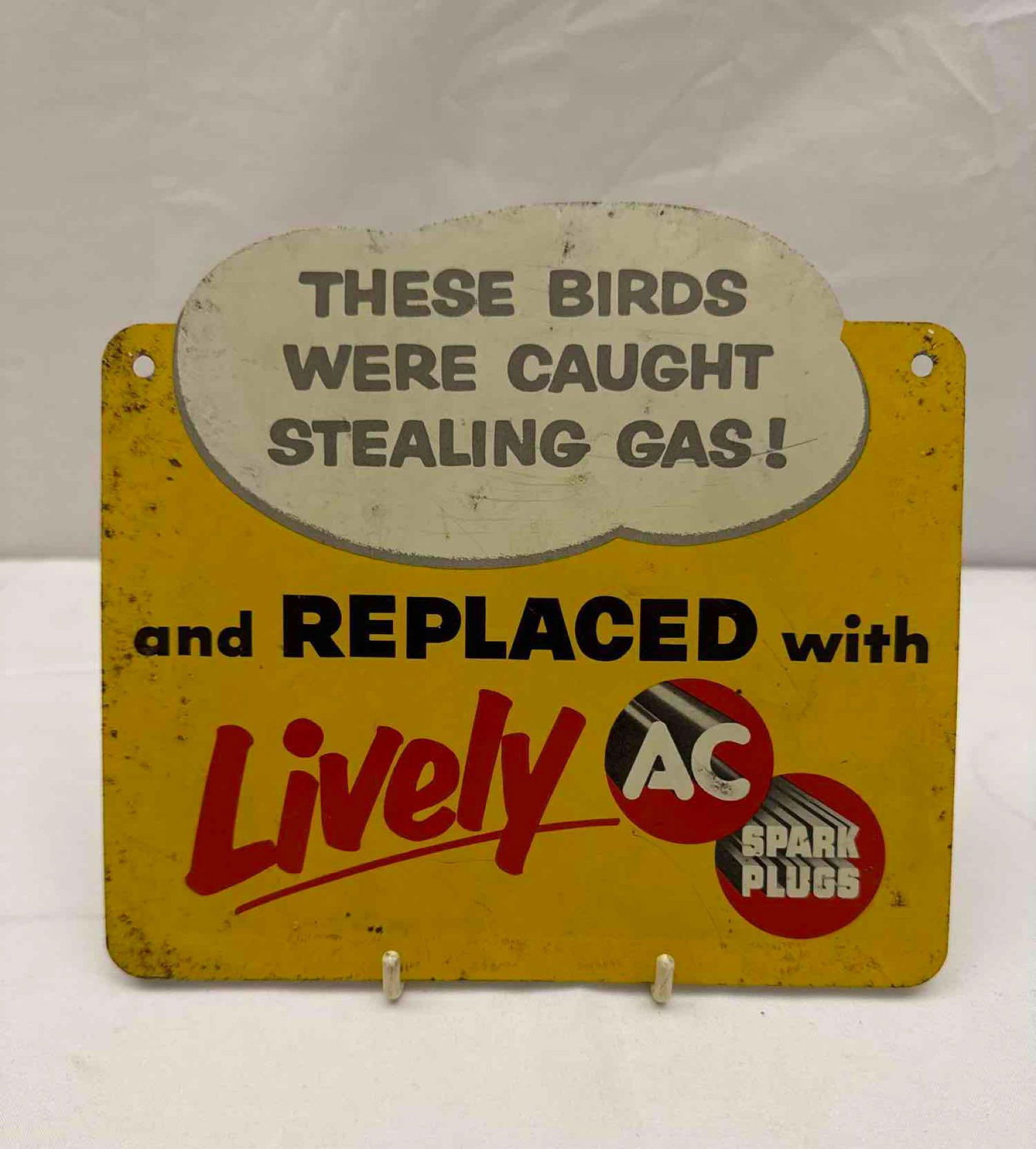 AC Delco Spark Plugs Bird Cage Sign (1 of 2)