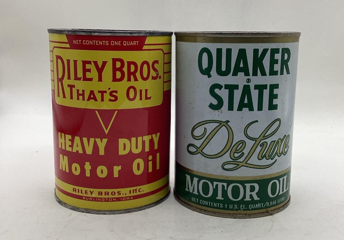 Riley Brothers and Quaker State Deluxe Quart Oil Cans (1 of 6)