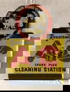 AC Spark Plugs Registered Cleaning Station Flange Sign