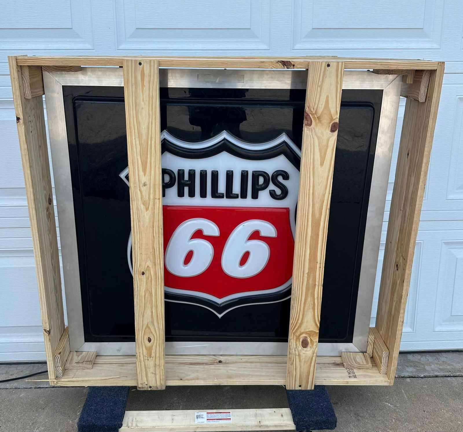 80年代　Phillips66 USA ガソリン　ライトアップ　看板　ガレージ 80年代 Phillips66 USA ガソリン ライトアップ 看板 ガレージ