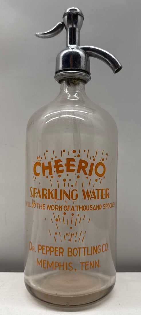 Cheerio Sparkling Selter Water Bottle Dr Pepper Bottling Memphis, TN (1 of 5)