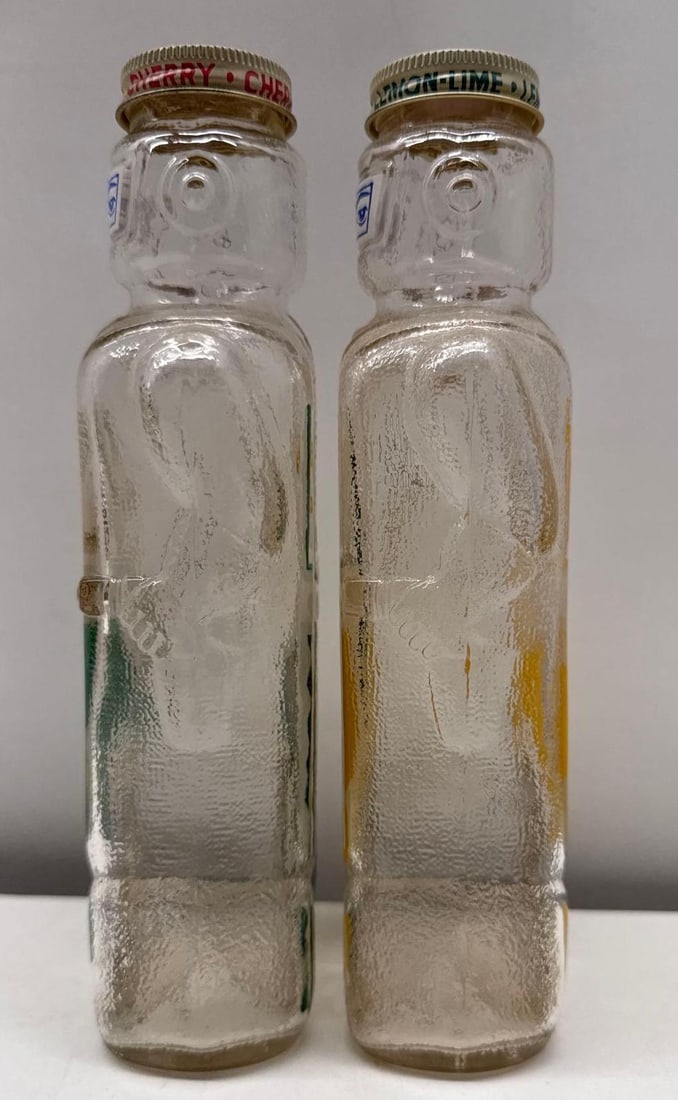 Galaxy Lemon Lime and Black Cherry Figural Soda Bottles - 5