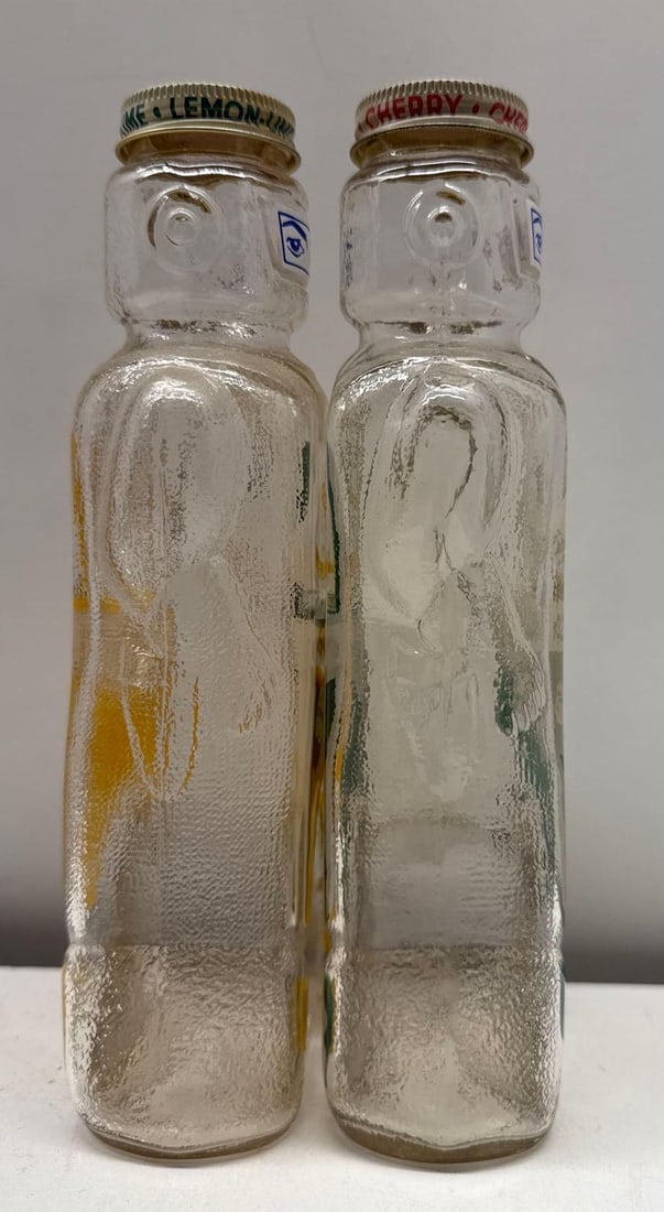 Galaxy Lemon Lime and Black Cherry Figural Soda Bottles - 6