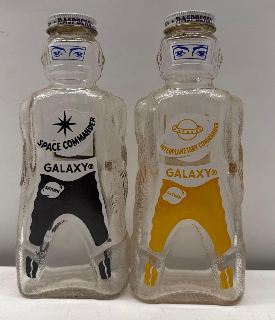 Galaxy Lemon Lime and Black Cherry Figural Soda Bottles - 7