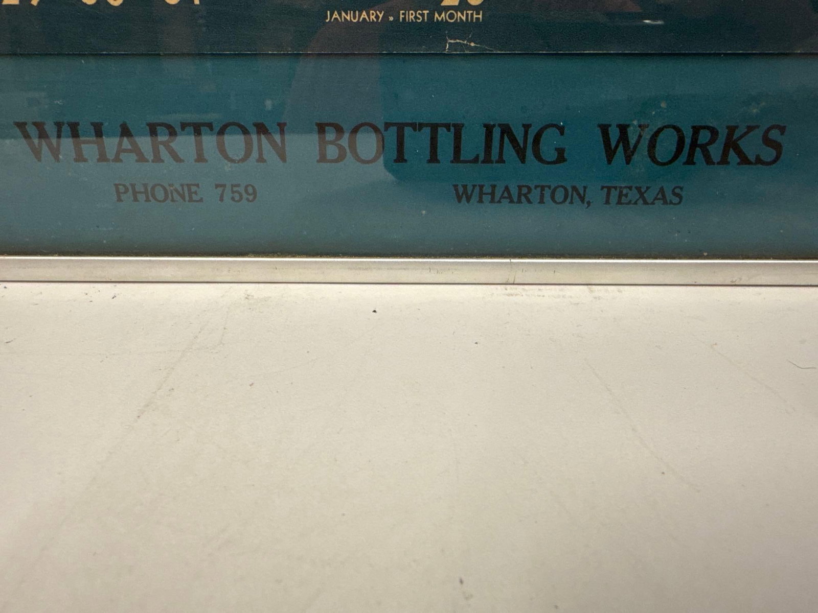 1937 Dr Pepper "Earl Moran" Framed Calendar Wharton, Texas - 3