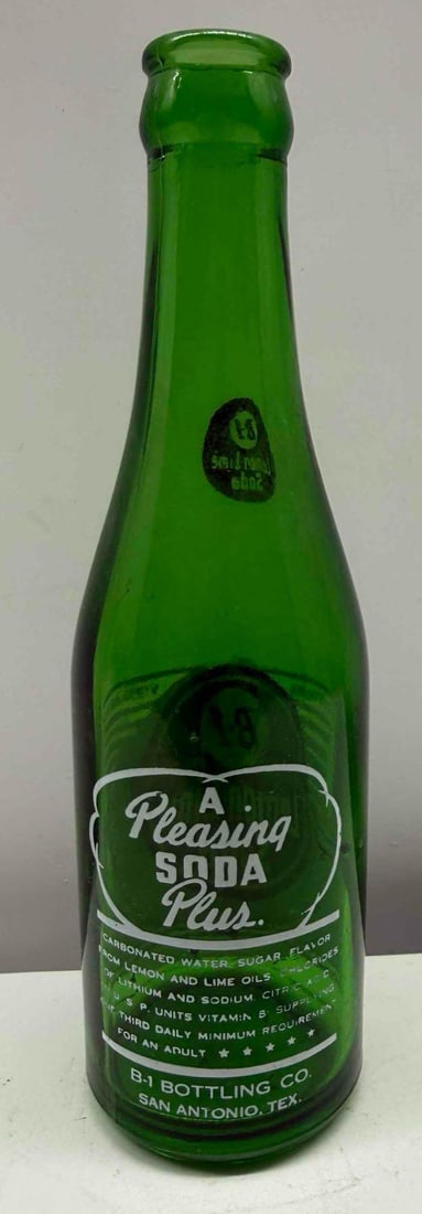 B-1 Lemon Lime Soda 7oz Bottle San Antonio, Texas - 2