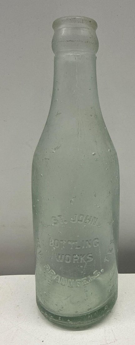 1920's St. John Bottling Works Soda Bottle New Braunfels, Texas - 2