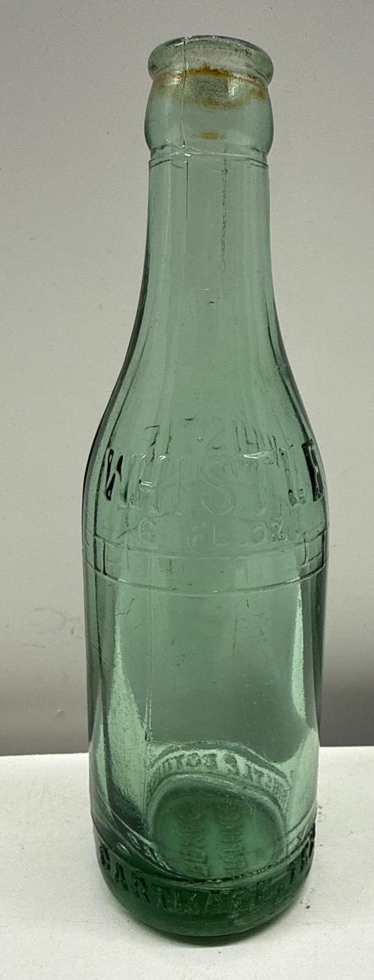 1920's Whistle Soda Bottle Carthage, Texas (1 of 5)