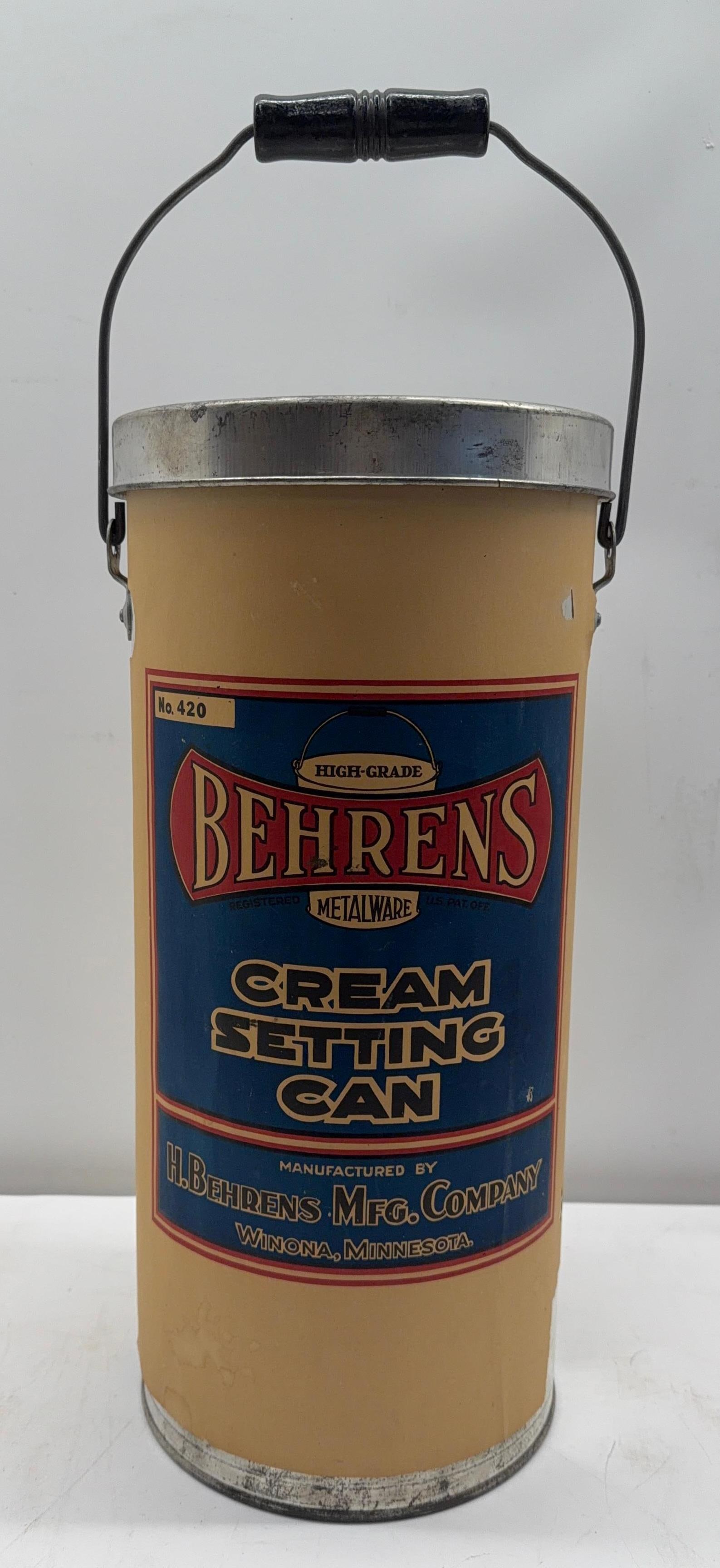 Early Behren's Large Cream Separating Can - 7