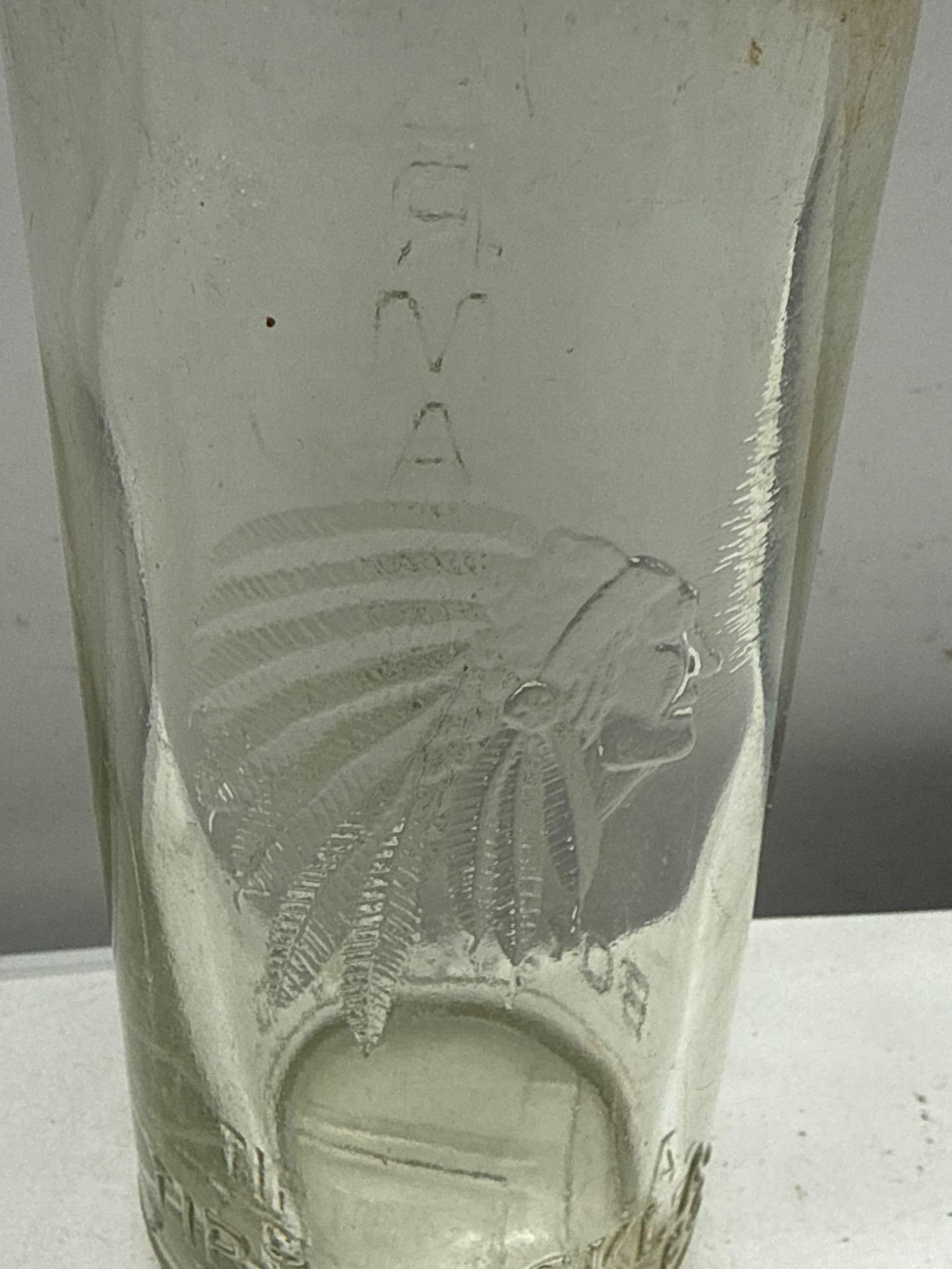 1920's Testervan Bros. Soda Bottle w/ Native American Tipton, OK - 2