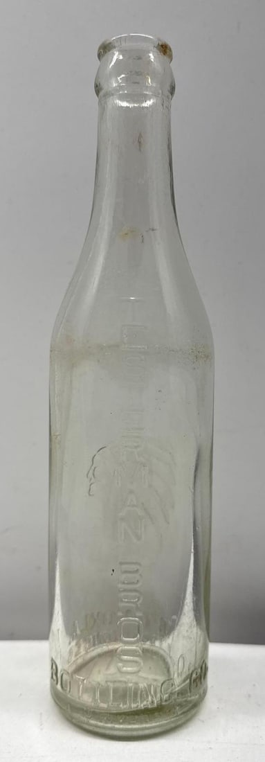 1920's Testervan Bros. Soda Bottle w/ Native American Tipton, OK - 5