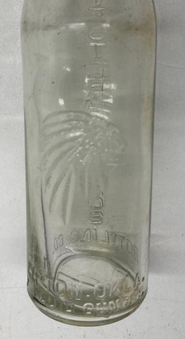 1920's Testervan Bros. Soda Bottle w/ Native American Tipton, OK - 9