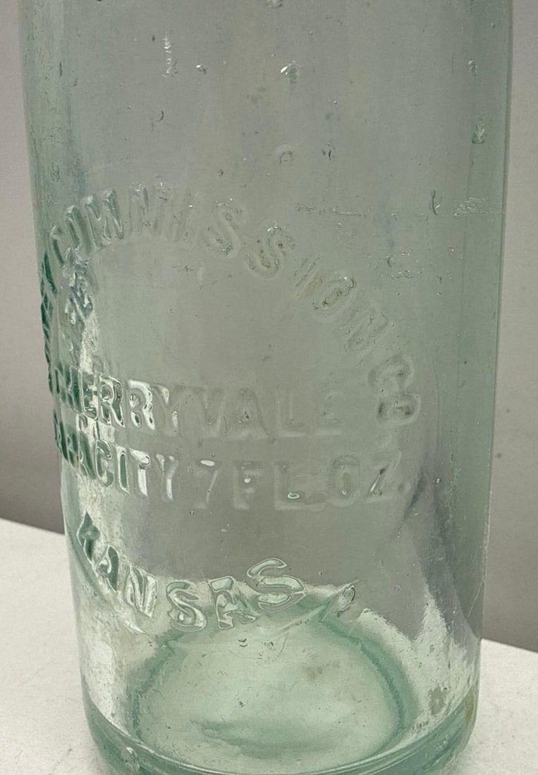 1920's Carey Commission Soda Bottle Cherryvale, Kansas - 3