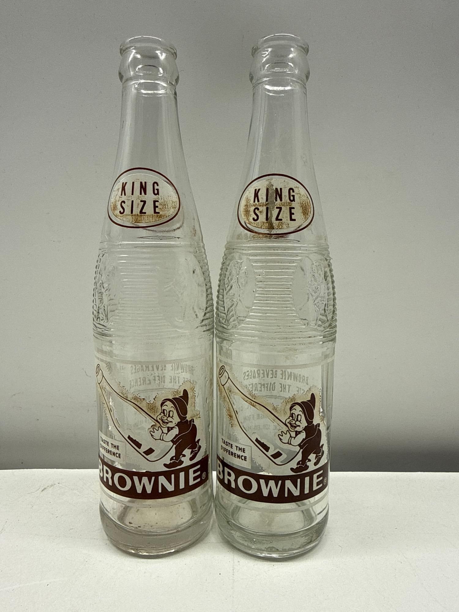 Two "King Size" Brownie Soda Bottles Schiller Park, Illinois (1 of 6)