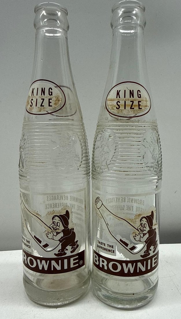 Two "King Size" Brownie Soda Bottles Schiller Park, Illinois (1 of 6)