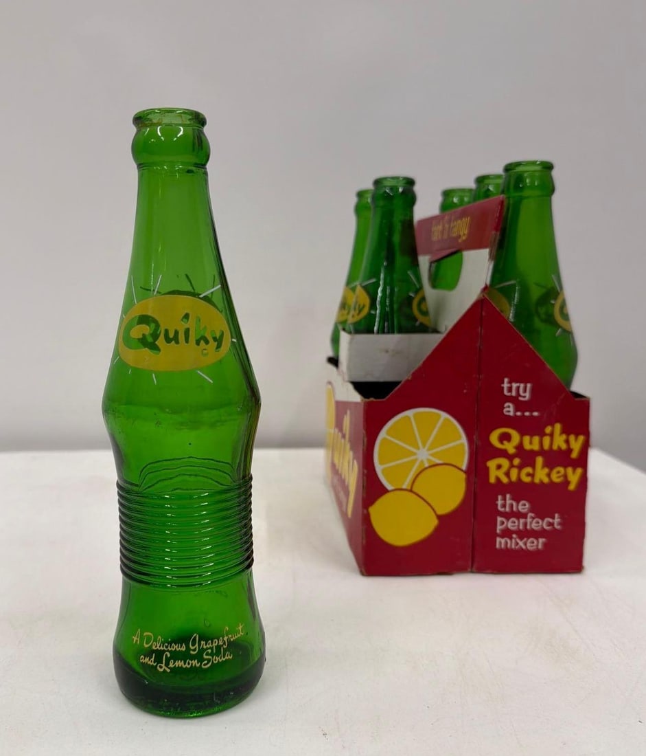 Six Pack Quiky Soda Mixer Bottles NOS - 5