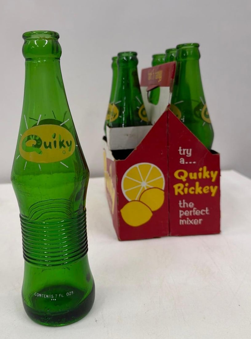 Six Pack Quiky Soda Mixer Bottles NOS - 6