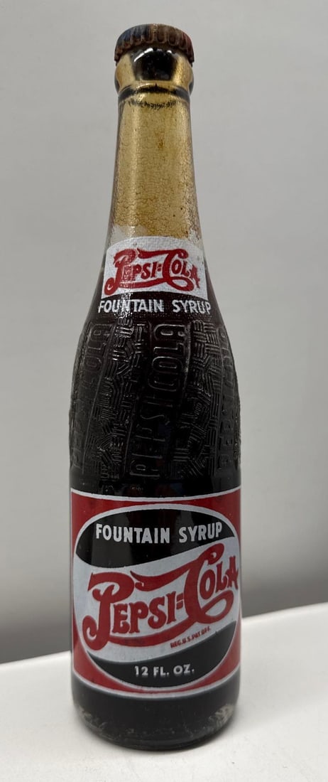 NOS Pepsi-Cola Double Dot Fountian Syrup Bottle (1 of 8)