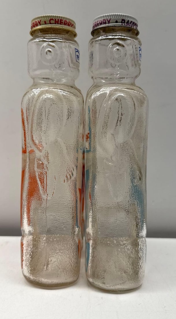 Black Raspberry and Black Cherry Figural Soda Bottles - 4