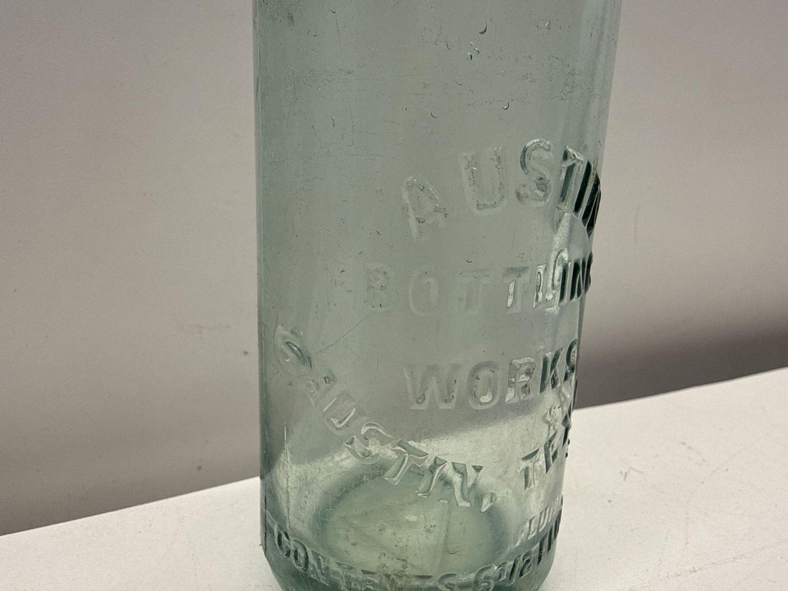 1920's Austin Bottling Works Clear Soda Bottle Austin, Texas - 2