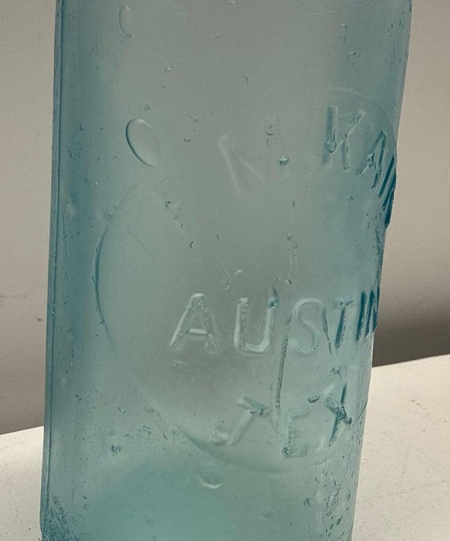 1900's F.M. Kain Soda Bottle Austin, Texas - 2
