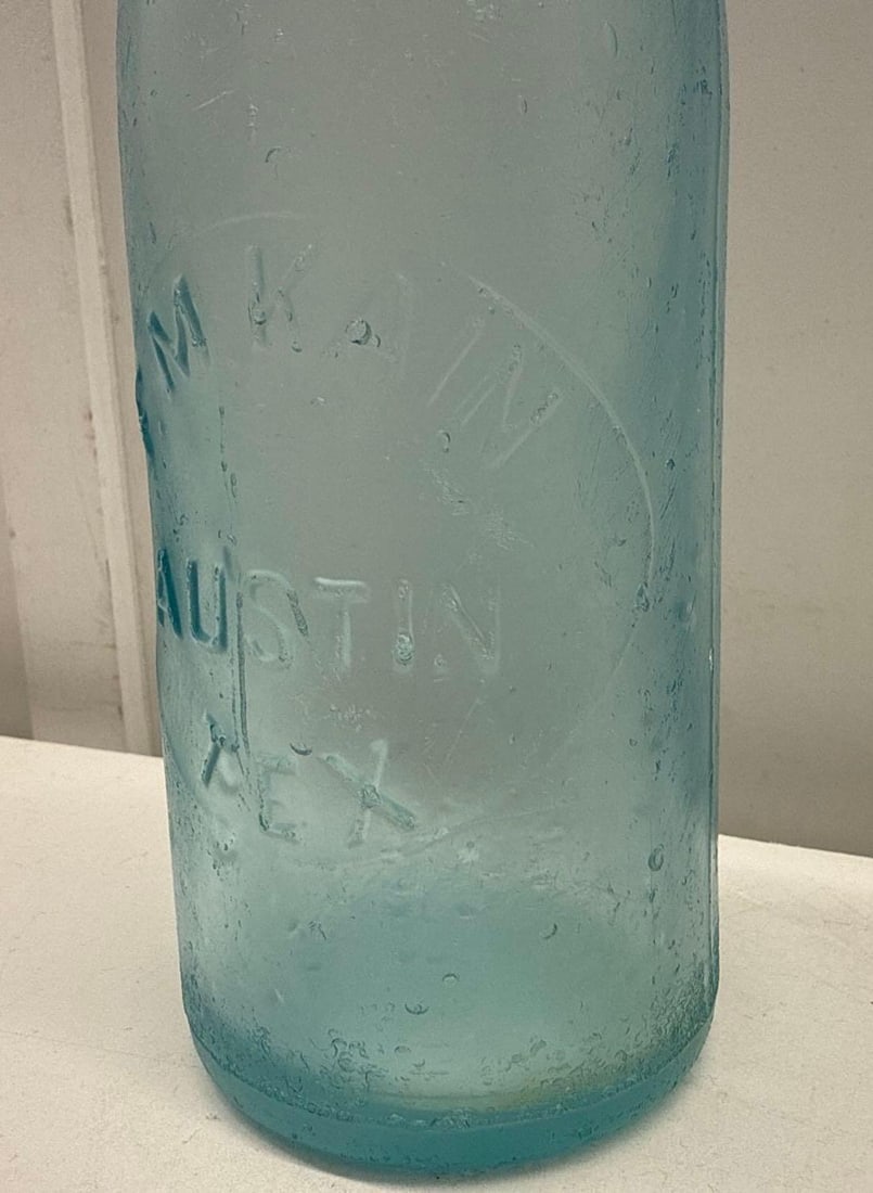 1900's F.M. Kain Soda Bottle Austin, Texas - 3
