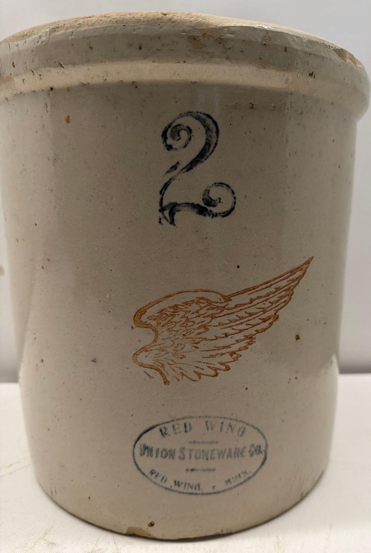 Red Wing Two Gallon Stoneware Crock - 2