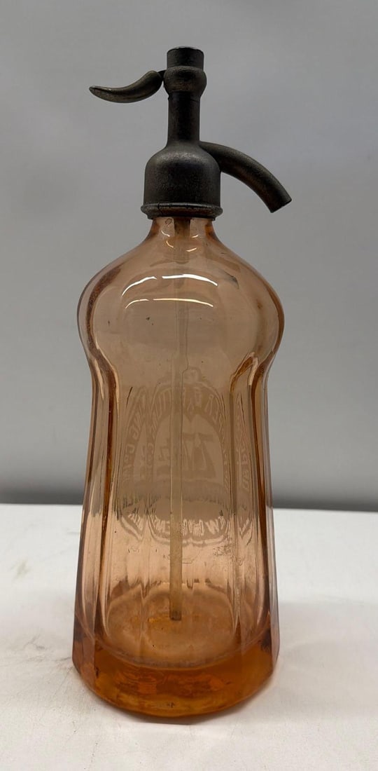 Dr Pepper Zetz Sparkling Water Etched Amber Seltzer Bottle New Orleans, LA - 6