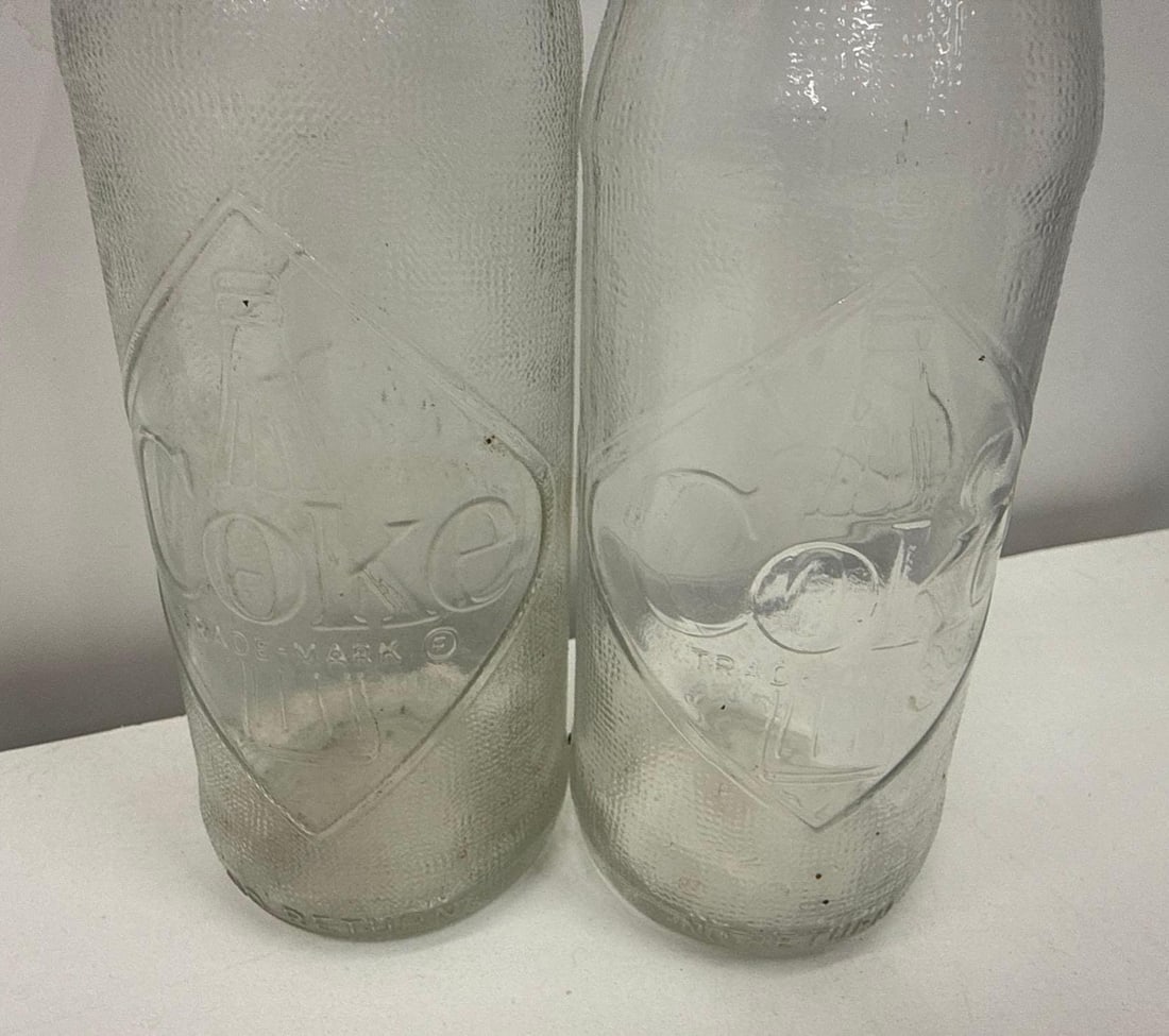 Two Coca-Cola Clear Do Not Refill Bottles - 2