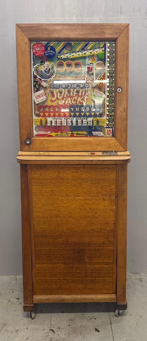 1930's Genco Jumping Jacks Clown Theme Upright Pinball Machine - 7